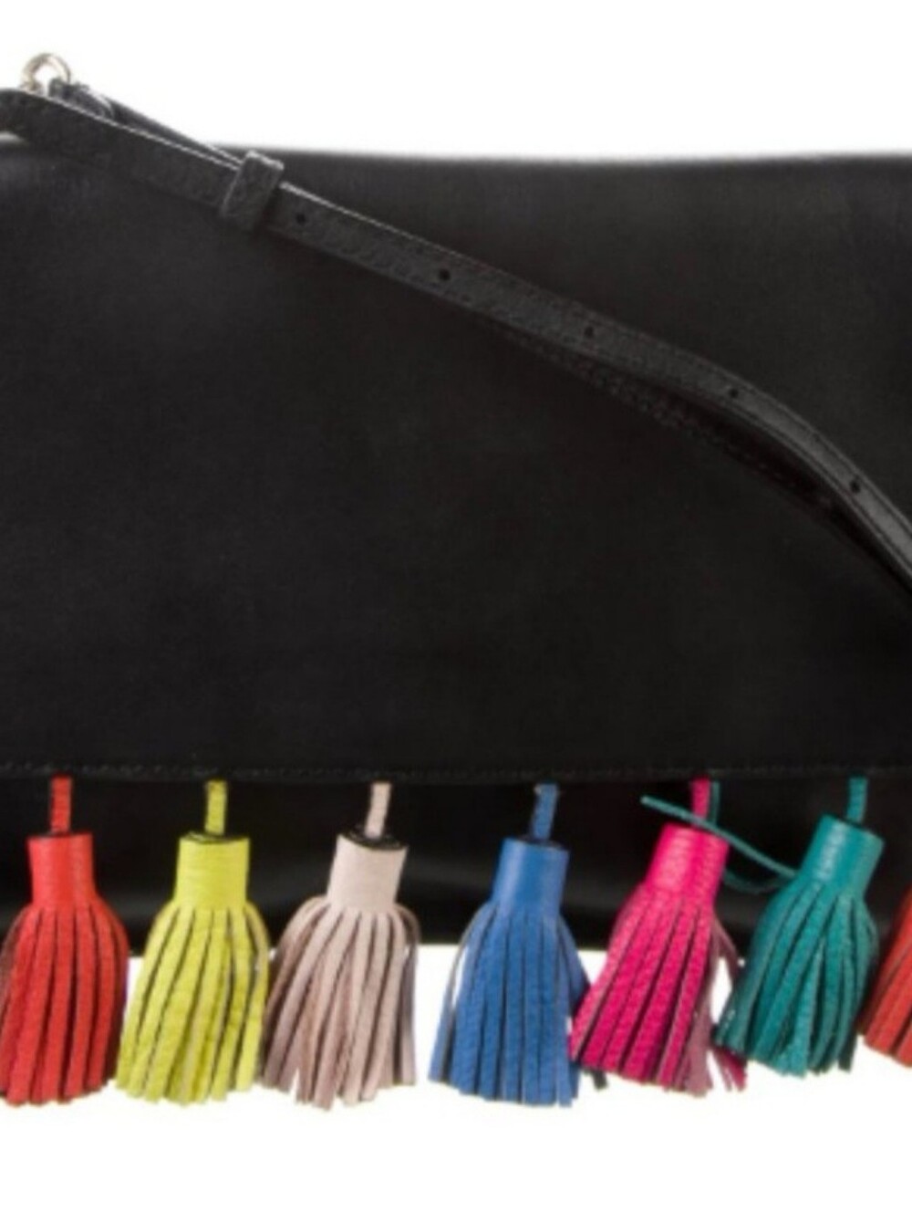 Rebecca Minkoff Black Crossbody with Colorful Leather Tassels